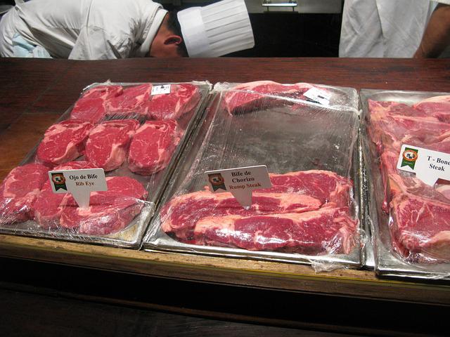 čerstvé maso v řeznictví